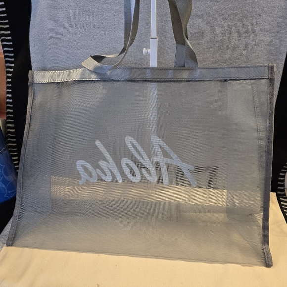 Aloha Black or Gray Mesh Tote Bag - Picture 4 of 7